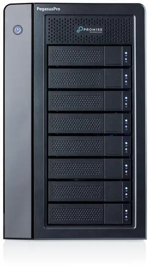 Promise Technology PegasusPro R8 144TB Thunderbolt NAS Storage with 4 x 10GbE Base-T, 2 x Thunderbolt 3 ports , 8 x 18TB SATA HDDs