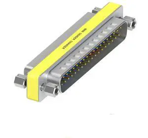 Vszerda 37 Pin High Density D-Sub Male to Female Adapter 180 Degree Metal 3A