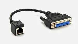 Vszerda RJ45 to DB25 Female Serial Console Cable Adapter Extension Cable 30CM