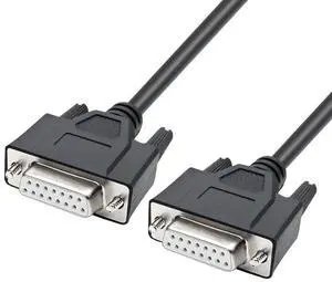 Vszerda Industrial DB15 Cable,Female to Female 2 row 15 pin Straight Cable 1 Meter