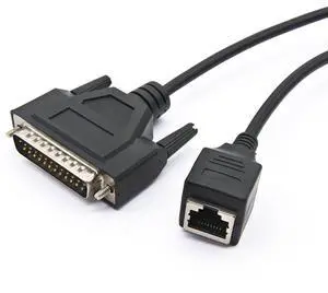 Vszerda Ilda to Network Cable DB25 Male to RJ45 Female Cable for Laser Light 30CM