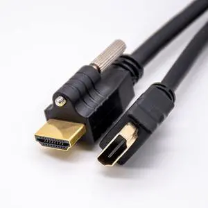Vszerda HDMI Adapter Cables Male to Female Straight with Screws 1M