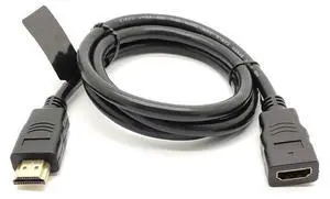 Vszerda HDMI Male to Female Plug Straight Adapter Cable 1Meter