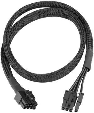 Vszerda PCIe Cable 8 Pin to 6+2 Pin GPU Power Extension - 65CM 18AWG Modular PSU Cable for C orsair, Thermaltake, ARESGAME Power Supply