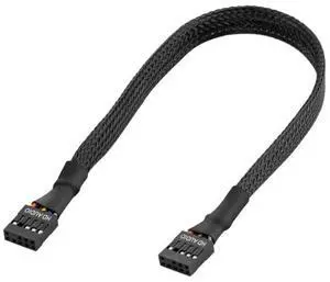 Vszerda Motherboard HD Audio Extension Cable 9 Pin 30cm(11.8in) Female to Female Connection for Front Audio