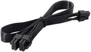 Vszerda for C.orsair Modular Power Supply Power Adapter Cable ATX CPU 8 Pin Male to Dual PCIe 2X 8 Pin (6+2) Male Power Supply Cable for Graphics Vedio Cards 25 inch+9 inch (63cm+23cm)