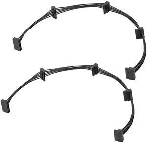 Vszerda 15 pin to 4 SATA Power Extension Cable for Hard Disk Driver HDD SSD DVD - 50cm 2 Pieces Vszerda 15 pin to 4 SATA Power Extension Cable for Hard Disk Driver HDD SSD DVD - 50cm 2 Pieces