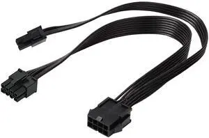 Vszerda ATX CPU 8 Pin Female to Motherboard 8 Pin Male + 4 Pin Male Power Supply Cable EPS 12V for Motherboard Converter Adapter Power Extension Cable 16 Inches