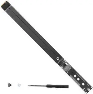 Vszerda M.2 NVMe SSD Extension Cable M2 M-Key NVME Male to Female Adapter for Motherboard SSD 2230/2242/2260/2280 NVME Support only (33 cm/13 in)