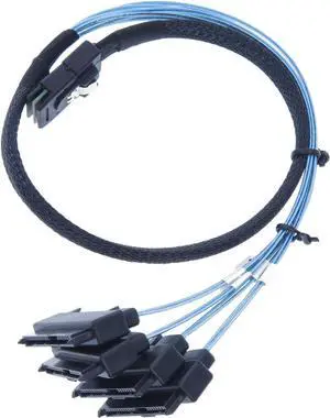 Vszerda Mini SAS to SAS Cable SFF-8087 to SFF-8482 Internal Breakout Cable with SATA Power for Raid Controller to HDD 3.3FT