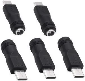 Vszerda DC 5.5mm x 2.1 mm to USB C Power Adapter Connector 5V DC 5521 Female to USB Type C Male Converter Connector Barrel Jack Plug for Laptop Small Fan Smartphone LED Desk Lamp -5pcs Vszerda DC 5.5mm x 2.1 mm to USB C Power Adapter Connector 5V DC 5521 Female to USB Type C Male Converter Connector Barrel Jack Plug for Laptop Small Fan Smartphone LED Desk Lamp -5pcs