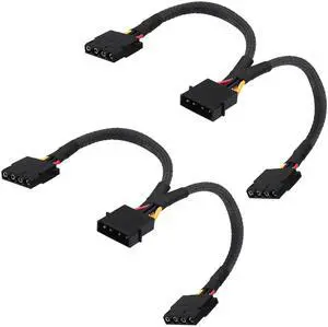 Vszerda Molex 4 Pin Power Supply Y Splitter Extension Cable D Type Molex LP4 IDE 4 Pin 1 Male Plug to 2 Female Adapter Connector Power Cable for Hard Disks PC Cooling Fans -20cm /2pcs Vszerda Molex 4 Pin Power Supply Y Splitter Extension Cable D Type Molex LP4 IDE 4 Pin 1 Male Plug to 2 Female Adapter Connector Power Cable for Hard Disks PC Cooling Fans -20cm /2pcs