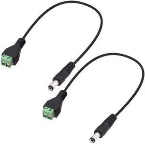 DC 5.5mm x 2.1mm Screw Terminal Block Adapter Power Extension Cable DC Male to 2Pin Solderless Connector Cable Replacement Repair Supply Cord For CCTV Cameras Routers LED Devices-27cm-2Pcs (Male) DC 5.5mm x 2.1mm Screw Terminal Block Adapter Power Extension Cable DC Male to 2Pin Solderless Connector Cable Replacement Repair Supply Cord For CCTV Cameras Routers LED Devices-27cm-2Pcs (Male)