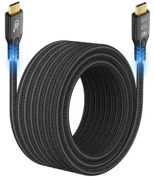 Vszerda USB C Cable 3.2 Gen 2X2 20Gbps, Type C 4K@60Hz UHD Video 5A/240W PD3.1 Fast Charge Cord with E-Marker Compatible with Thunderbolt 3/4 MacBook Pro Samsung Galaxy Pixel Monitor etc 3M