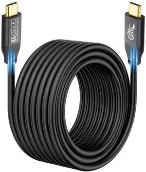 Vszerda 20Gbps USB C 3.2 Gen 2 Cable, Type C 4K@60Hz UHD Video 5A/240W PD3.1 Fast Charge w/E-Marker Compatible with Thunderbolt 3/4 for Phone 15Pro MacBook Pixel  Monitor  0.5M