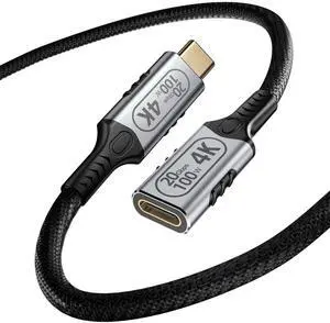 Vszerda USB C Extension Cable Short 2ft, 100W Charging USB c 3.2 Extension Cable, high Speed 20gbps Data Transfer/4K Video usbc Female to usbc Male Compatible with Thunderbolt 4/3