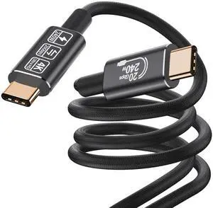 Vszerda USB Type c Data Cable 10ft,Extra Long Data Cable,USB 3.2 to USB c Video and Power 4k Support 20Gbps 240W PD Fast Charging Cable, high Speed USB-c Cable, Compatible with MacBook,SSD
