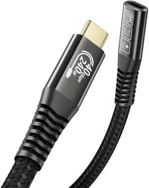 Vszerda USB c Extension Cable, USB C 4.0 Support PD 240W 48V5A, 40Gbps Transfer, 8K@60Hz, 6K/4K@60Hz Video Compatible with SSD eGPU Extender/Dock,Thunderbolt 3 & 4 1M/3.3FT Vszerda USB c Extension Cable, USB C 4.0 Support PD 240W 48V5A, 40Gbps Transfer, 8K@60Hz, 6K/4K@60Hz Video Compatible with SSD eGPU Extender/Dock,Thunderbolt 3 & 4 1M/3.3FT