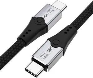 Vszerda 80 Gbps Data Transfer,USB 5 Cable 3.3 ft, Supports 16K/Dual8K HD Display, 240W Charging usb c to usb c monitor cable, Compatible with Thunderbolt 5,Thunderbolt 4, USB4, Thunderbolt 3 and USB-C