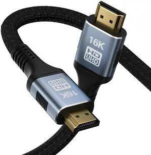 Vszerda 16K 8K HDMI 2.2 Cable 96Gbps 3.3T/1M, Ultra High Speed HDMI Gaming Cord Support 4K@480Hz 8K@240Hz, HDCP 2.2&2.3, Dynamic HDR, eARC,DTS:X, Compatible with PC/Monitor TV/HDTV/PS5/Blu-ray