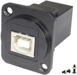 Vszerda USB B to A Panel Mount Connector, USB 2.0 Data Connector Solderless Socket, Female to Female Converter Data Transfer Connectors for Audio Video Optoelectronic Network, Black Vszerda USB B to A Panel Mount Connector, USB 2.0 Data Connector Solderless Socket, Female to Female Converter Data Transfer Connectors for Audio Video Optoelectronic Network, Black