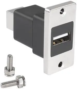 Vszerda USB2.0 to USB B Panel Mount Print Adapter, USB 2.0 Female to USB B Female Rectangular Connector, Printer Socket, Scanner, Fax, PC, Laptop