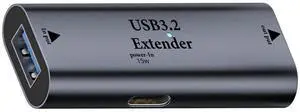 Vszerda 5Gbps USB3.2 Signal Amplifier Extender Adapter Extension 10m/32.8ft USB3.2 Long Distance Charging Data Connector Coupler 5V/3A, Built-in Chip/LED/Al Alloy Shell, with 15W USB C Power Port Vszerda 5Gbps USB3.2 Signal Amplifier Extender Adapter Extension 10m/32.8ft USB3.2 Long Distance Charging Data Connector Coupler 5V/3A, Built-in Chip/LED/Al Alloy Shell, with 15W USB C Power Port