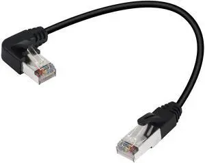 Vszerda 90° Angle RJ50 10P10C Ethernet Cable,10P 10C Male to Right Angle Male Communication Cable,Cat5E,with Shield,Microphone Connections for Data and Mobile Radios,30cm/11.8in (Left Angle) Vszerda 90° Angle RJ50 10P10C Ethernet Cable,10P 10C Male to Right Angle Male Communication Cable,Cat5E,with Shield,Microphone Connections for Data and Mobile Radios,30cm/11.8in (Left Angle)