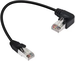 Vszerda 90° Angle RJ50 10P10C Ethernet Cable,10P 10C Male to Right Angle Male Communication Cable,Cat5E,with Shield,Microphone Connections for Data and Mobile Radios,30cm/11.8in (Right Angle) Vszerda 90° Angle RJ50 10P10C Ethernet Cable,10P 10C Male to Right Angle Male Communication Cable,Cat5E,with Shield,Microphone Connections for Data and Mobile Radios,30cm/11.8in (Right Angle)