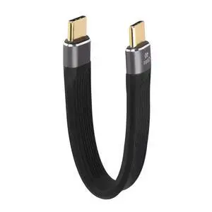 Vszerda Short USB C to USB C Cable 100W,10Gbps Data Transfer PD Fast Charging 3.1 Gen 2 Type C to Type C Male Short Cable for Type C Device 5.11in