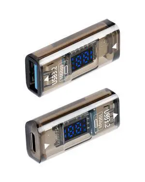 Vszerda USB A Female to USB C Female Adapter,Type C to USB A Adapter Double Side,36W Fast Charging10Gbps Data Transmissionwith LED DisplaySuitable for Laptops, Desktop Computers(2 Pack)