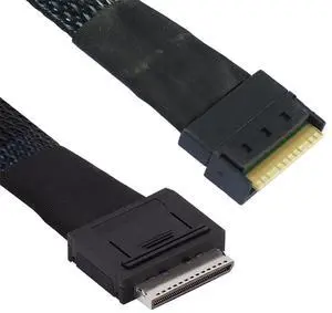 Vszerda Oculink PCIe PCI-Express SFF-8611 8i to SFF-8654 8i 8X Slimline SSD Data Active Cable 50cm