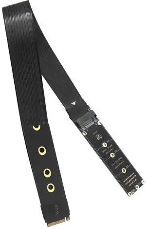 Vszerda M.2 NVME Extender,NGFF M-Key PCIe SSD Extention Card with Soft-PCB Cable 30CMS