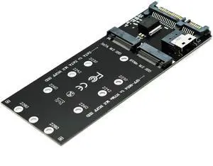 Vszerda Combo M.2 NVMe SSD to SFF-8654 Slimline SAS(PCIe),NGFF to SATA Adapter Card (Not Support NVEM SSD to SATA or M.2SATA to SFF-8654)
