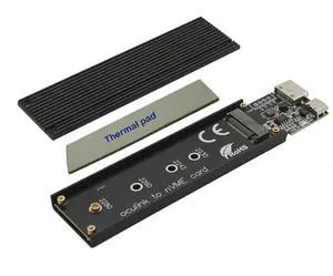 Vszerda Oculink SFF-8611/8612 M.2(NGFF) NVMe SSD External Case with Oculink 50cm Cable,Comatible with SteamDeck GDP Thinkbook 14+/16+ UM780 XTX AOOSTAR Mini PC