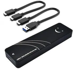 Vszerda USB 3.2 External Case,USB Type C Enclosure,Compatible with 28Pin MacBook Air(Mid 2013-2016) and PRO(Late 2013 - Mid 2015) SSD,Support nVME with ST-NGFF2013