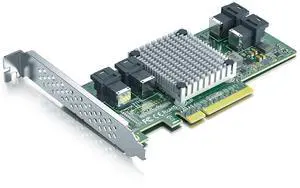 Vszerda PCIe 3.0 x8 to 4-Port U.2 SFF-8643 Adapter Card with PEX8724 Controller - Bifurcation-Free, 32Gbps NVMe SSD Expansion, Full/Low Profile Brackets, Windows/Linux/VMware Supported