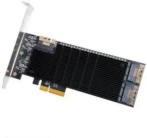 Vszerda 24 Port SATA III to PCIe 3.0 x4 Non-RAID Expansion Card JMB575 JMB582 Low Profile Bracket,SI-PEX40169 Vszerda 24 Port SATA III to PCIe 3.0 x4 Non-RAID Expansion Card JMB575 JMB582 Low Profile Bracket,SI-PEX40169