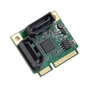 Vszerda Mini PCIe to SATA III 2 Ports Raid Adapter Card ASMedia 1061R for Ipfs Mining and Adding SATA 3.0 Devices