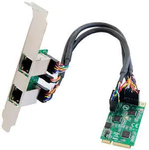 Vszerda Dual 2.5 Gigabit Mini PCIe Ethernet Network Expansion Card, Green (SI-MPE24079)