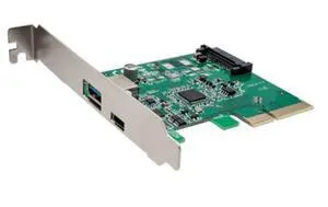 Vszerda USB 3.1 Gen II 10Gbps 2-Port Full-Duplex Controller X4 Slot Card Type-C and Type-A Ports Components Other SI-PEX20189