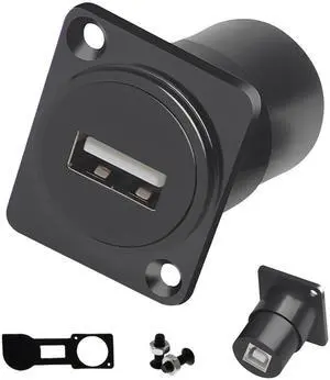 Vszerda USB A to B Panel Mount Adapter - D-Type USB Type A to B Conversion Connector for Printers & Scanners, Compatible with HP, Canon, Epson, Lexmark, Xerox & More Vszerda USB A to B Panel Mount Adapter - D-Type USB Type A to B Conversion Connector for Printers & Scanners, Compatible with HP, Canon, Epson, Lexmark, Xerox & More