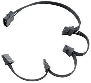 Vszerda Molex 4 Pin Male to SATA Female Power Supply Cable, Vszerda 15 Pin SATA Power Splitter Converter Adapter Cable Hard Drive HDD SSD Extension Cable 23inch 58cm (1 to 4)