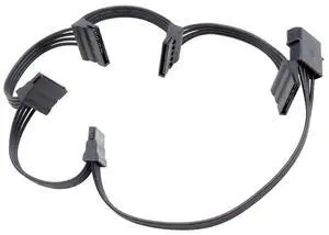 Vszerda Molex 4 Pin Male to SATA Female Power Supply Cable, 15 Pin SATA Power Splitter Converter Adapter Cable Hard Drive HDD SSD Extension Cable 26inch 66cm (1 to 5)