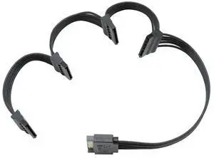 Vszerda 15 Pin SATA Power Extension Cable SATA Male to Female Extender Cable Adapter for HDD Hard Drive 23inch 58cm (1 to 4)