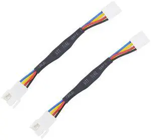 Vszerda 2 Packs 4-Pin PWM Fan Speed Reduction Cable, Optimized Cooling and Noise Reduction, Compatible with Computer Fans for Enhanced Performance 4.5inch (Black Reduce 30% Fan Speed)