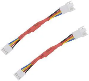 Vszerda 2 Packs 4-Pin PWM Fan Speed Reduction Cable, Optimized Cooling and Noise Reduction, Compatible with Computer Fans for Enhanced Performance 4.5inch (Red Reduce 50% Fan Speed)