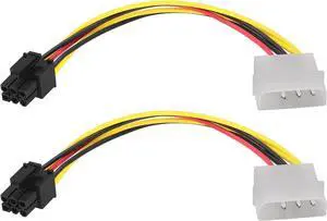 Vszerda 4Pin Molex Male to 6Pin PCI-E Male Graphics Card Power Cord Adapter,Molex to 6Pin,4-pin Molex to 6-pin PCI-E Express Cable Graphics Adapter Conversion Cable.(17cm/2Pack) Vszerda 4Pin Molex Male to 6Pin PCI-E Male Graphics Card Power Cord Adapter,Molex to 6Pin,4-pin Molex to 6-pin PCI-E Express Cable Graphics Adapter Conversion Cable.(17cm/2Pack)