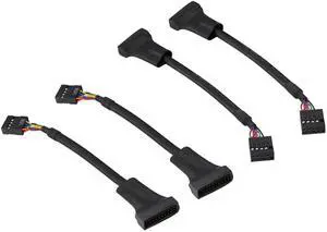 Vszerda USB 3.0 19Pin Male to USB 2.0 9Pin Female convertor Computer Cable Connector,Motherboard Adapter Cable,Motherboard 9Pin Female to 20Pin Male Pure Copper.(15cm/4 Pack)