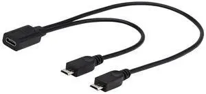 Vszerda Micro USB 2.0 & USB-C Multi-Connector Sync & Charge Cable - 30cm (For Smartphones, Computers, Tablets with Micro USB & USB Type-C Ports) Vszerda Micro USB 2.0 & USB-C Multi-Connector Sync & Charge Cable - 30cm (For Smartphones, Computers, Tablets with Micro USB & USB Type-C Ports)